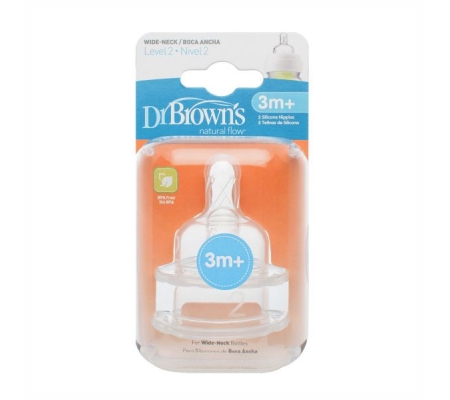 Dr Brown's Options Level 2 (3m plus) Twin Pack